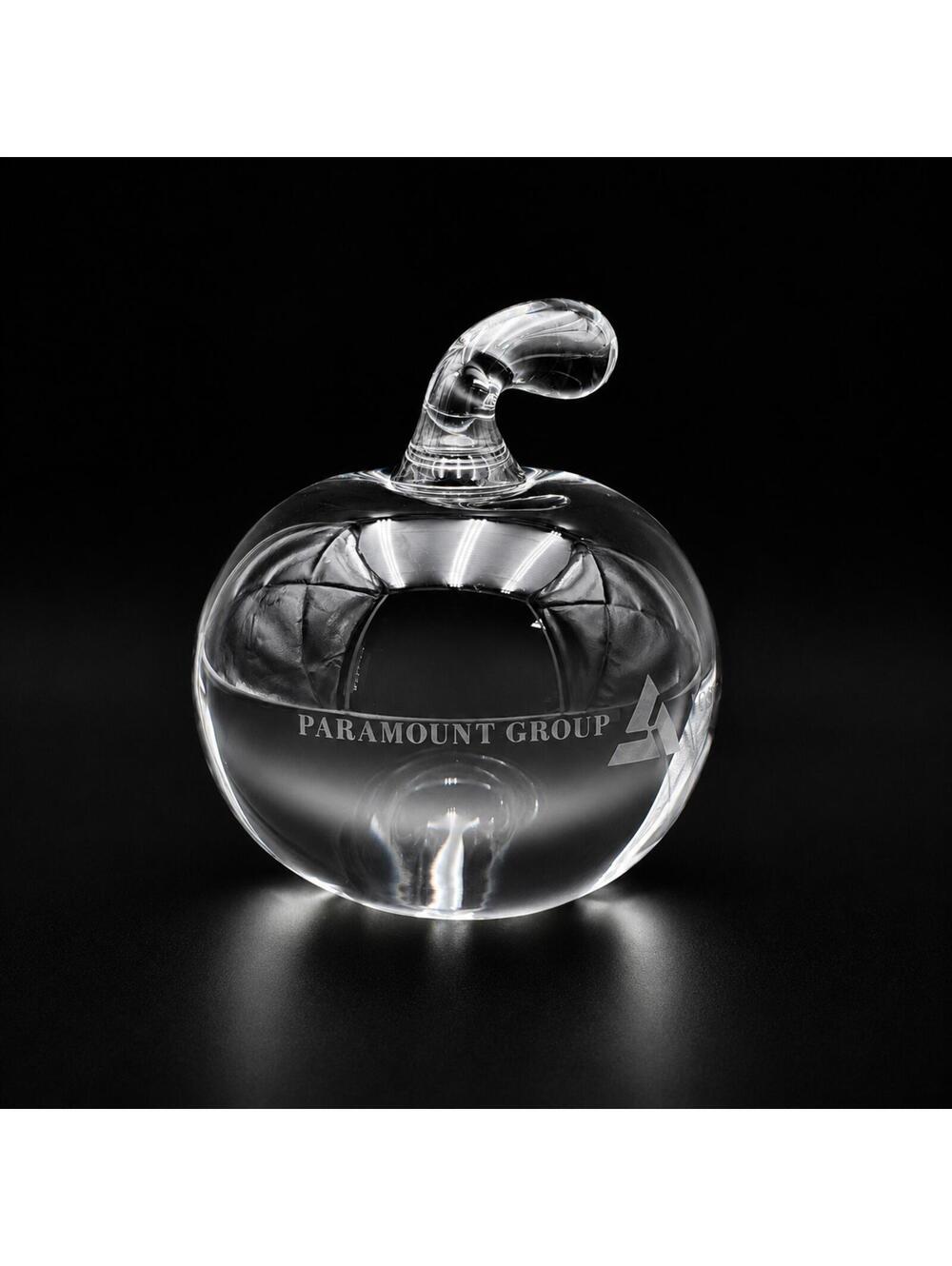 Rare Tiffany & Co Crystal Apple Paperweight Paramount Group MCSC 1986 Signed 109